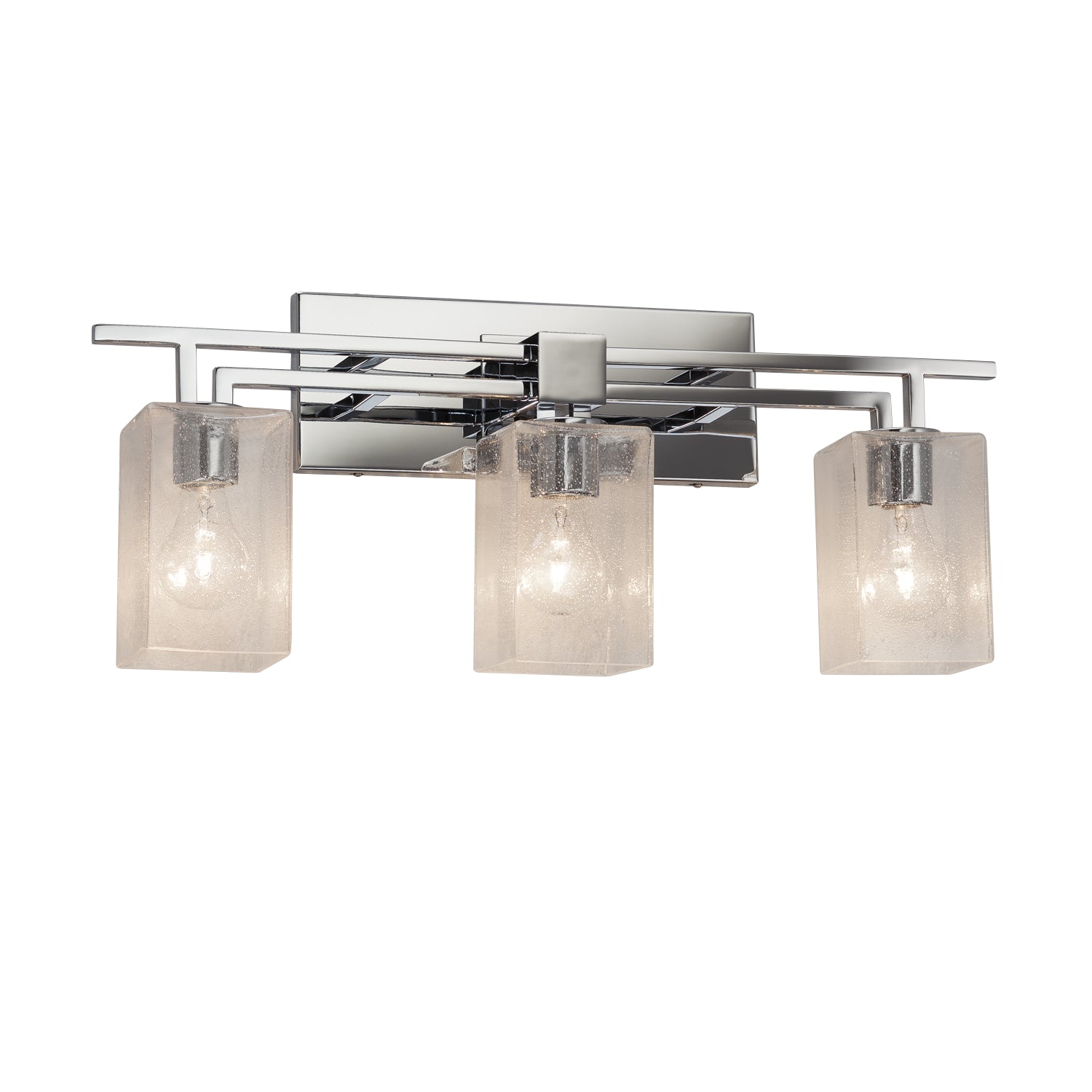 Justice Designs - FSN-8703-15-SEED-CROM - Three Light Bath Bar - Fusion - Polished Chrome