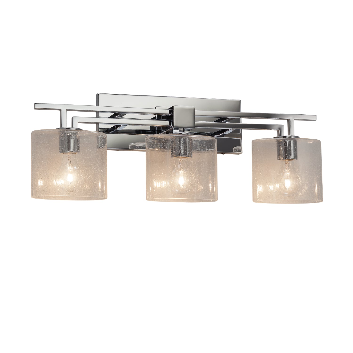 Justice Designs - FSN-8703-30-SEED-CROM - Three Light Bath Bar - Fusion - Polished Chrome