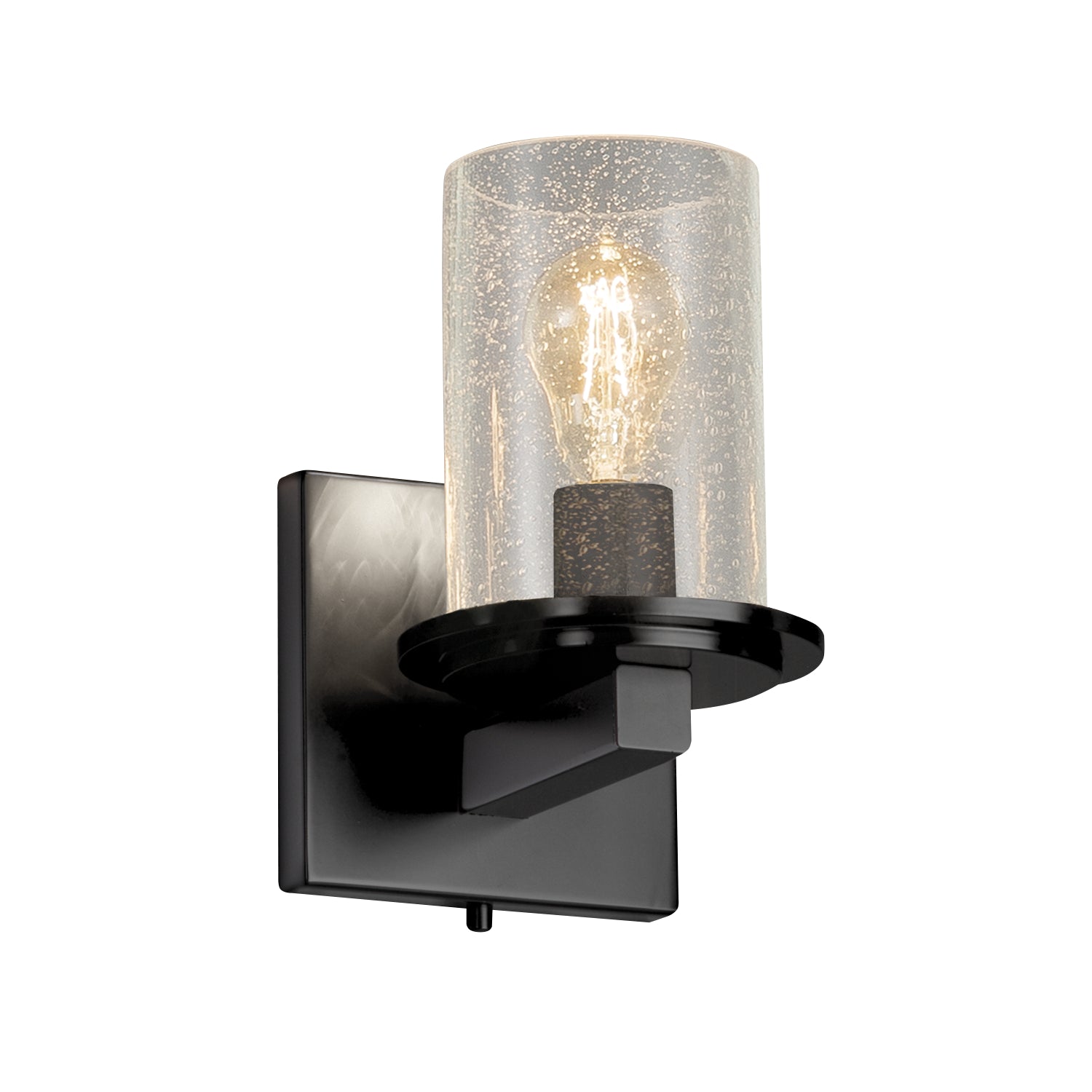 Justice Designs - FSN-8771-10-SEED-MBLK - One Light Wall Sconce - Fusion - Matte Black