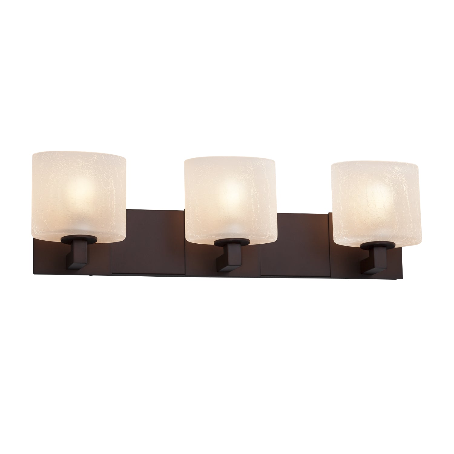 Justice Designs - FSN-8923-30-FRCR-DBRZ - Three Light Bath Bar - Fusion - Dark Bronze