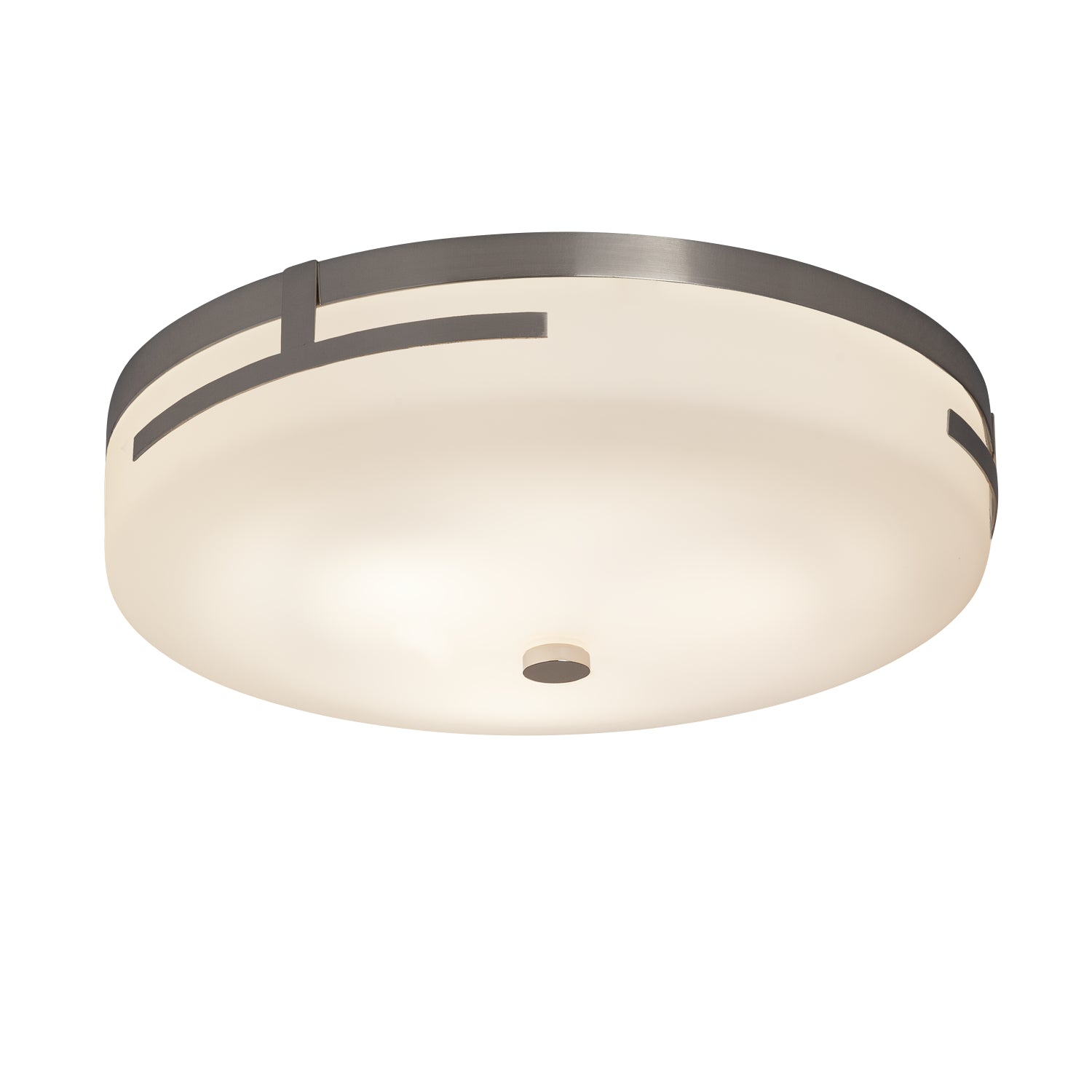 Justice Designs - FSN-8995-OPAL-NCKL - LED Flush-Mount - Fusion - Brushed Nickel