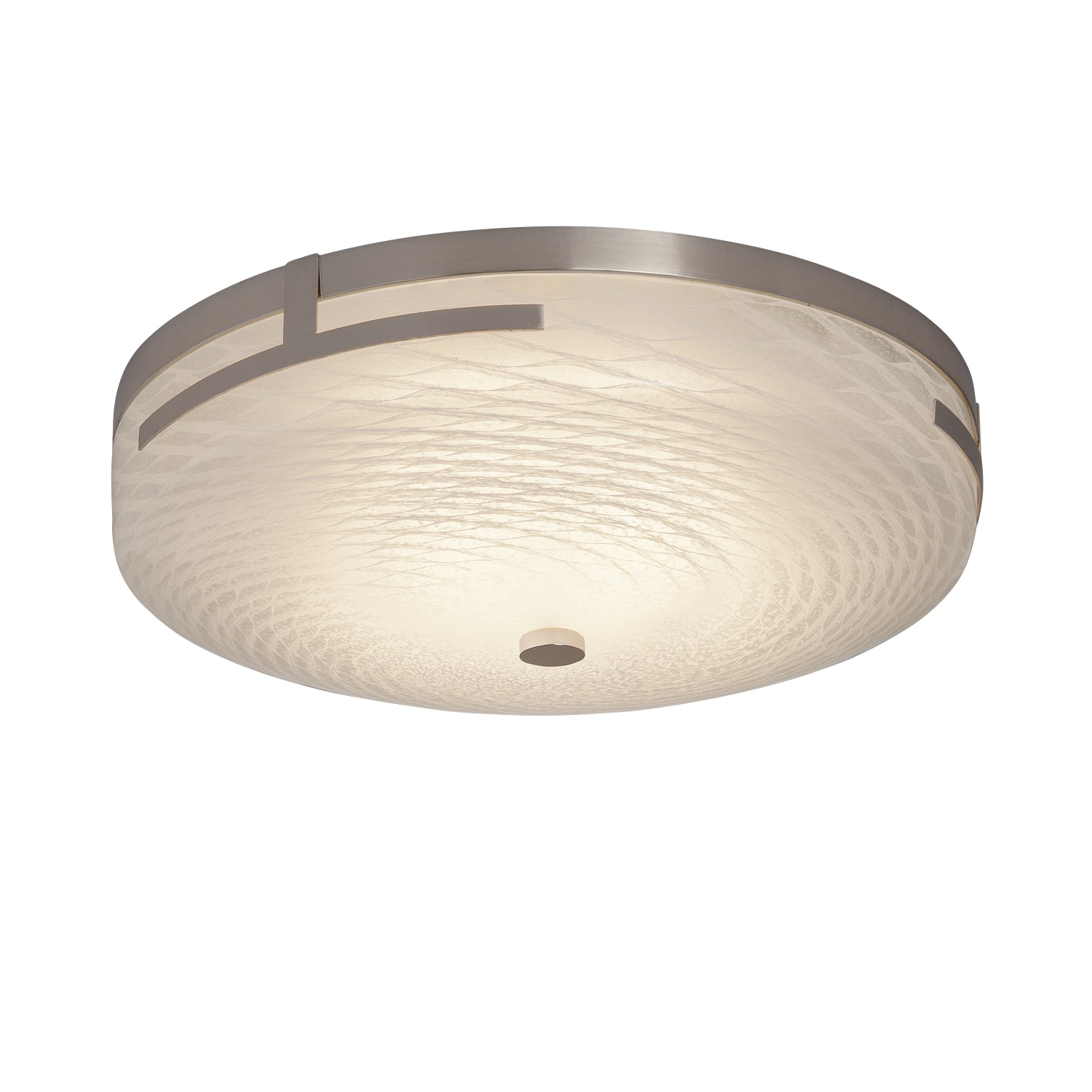 Justice Designs - FSN-8995-WEVE-CROM - LED Flush-Mount - Fusion - Polished Chrome