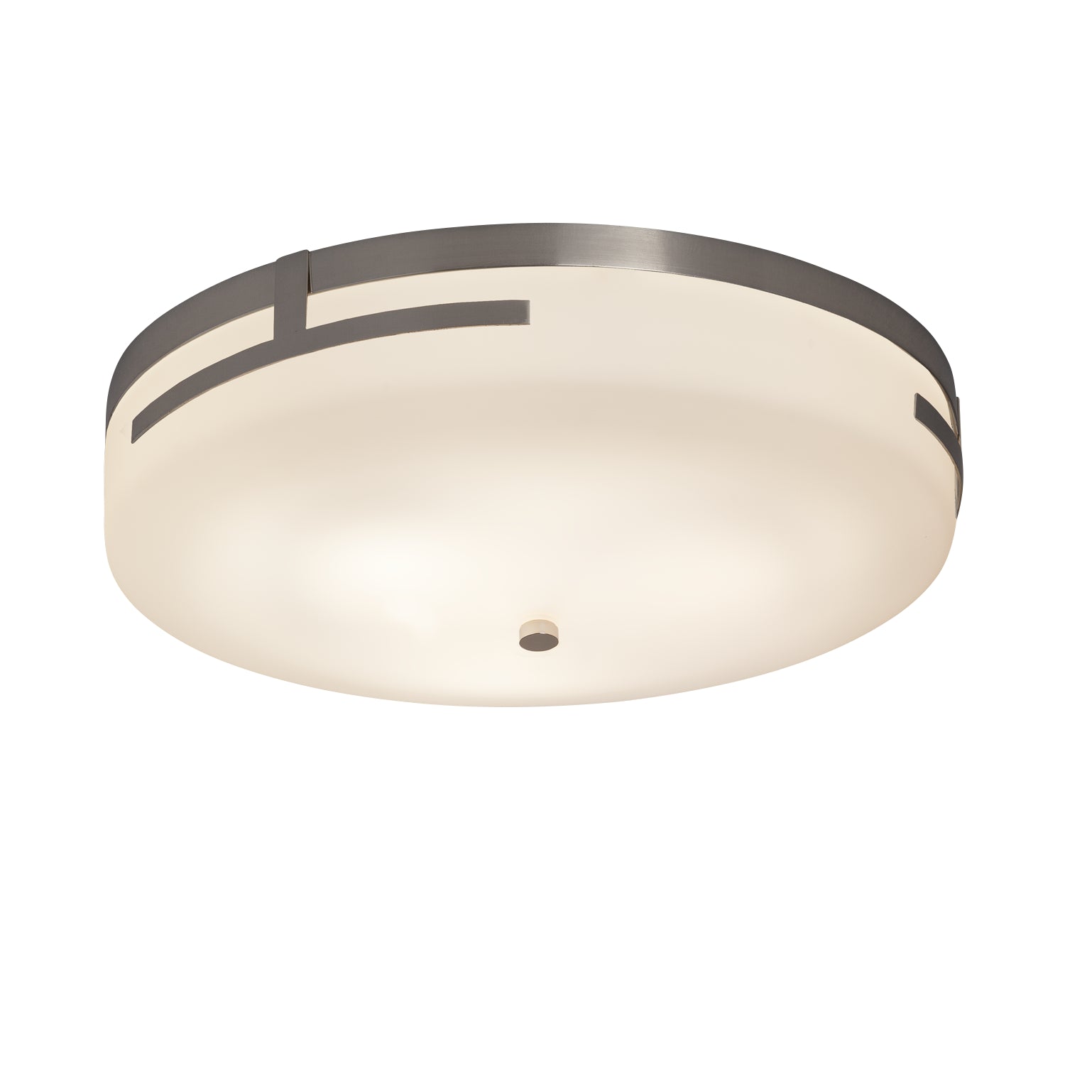 Justice Designs - FSN-8998-OPAL-NCKL - LED Flush-Mount - Fusion - Brushed Nickel