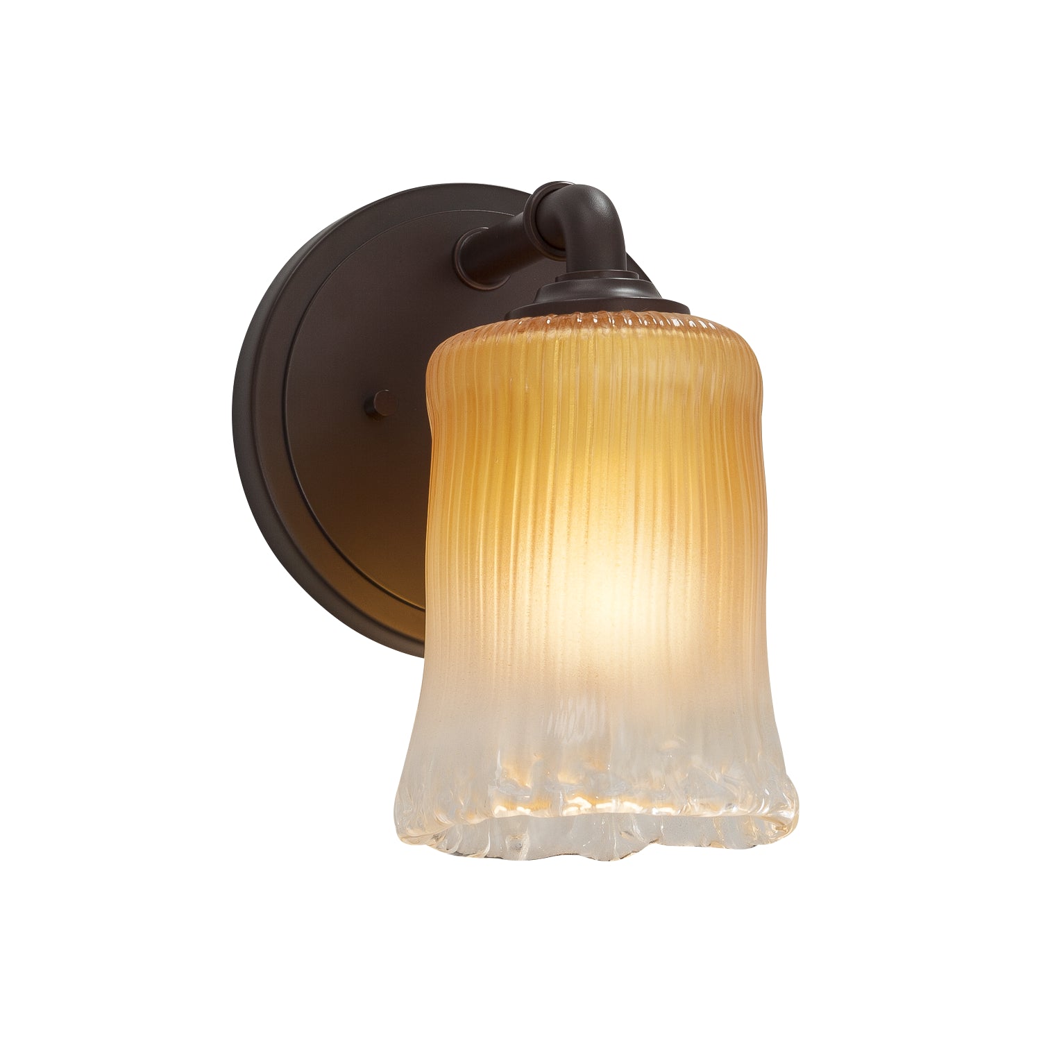 Justice Designs - GLA-8461-16-GLDC-DBRZ - One Light Wall Sconce - Veneto Luce - Dark Bronze