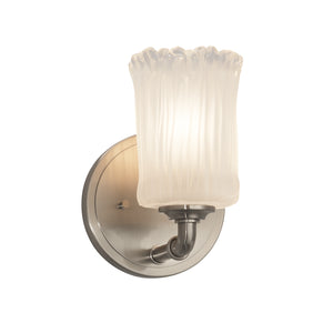 Justice Designs - GLA-8461-26-WHTW-NCKL - One Light Wall Sconce - Veneto Luce - Brushed Nickel