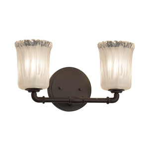 Justice Designs - GLA-8462-16-WTFR-DBRZ - Two Light Bath Bar - Veneto Luce - Dark Bronze