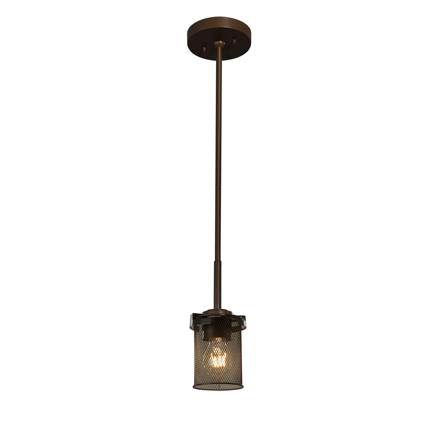 Justice Designs - MSH-8455-10-DBRZ - One Light Pendant - Wire Mesh - Dark Bronze