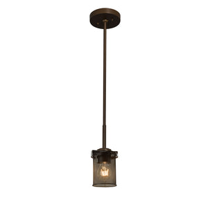 Justice Designs - MSH-8455-10-DBRZ - One Light Pendant - Wire Mesh - Dark Bronze