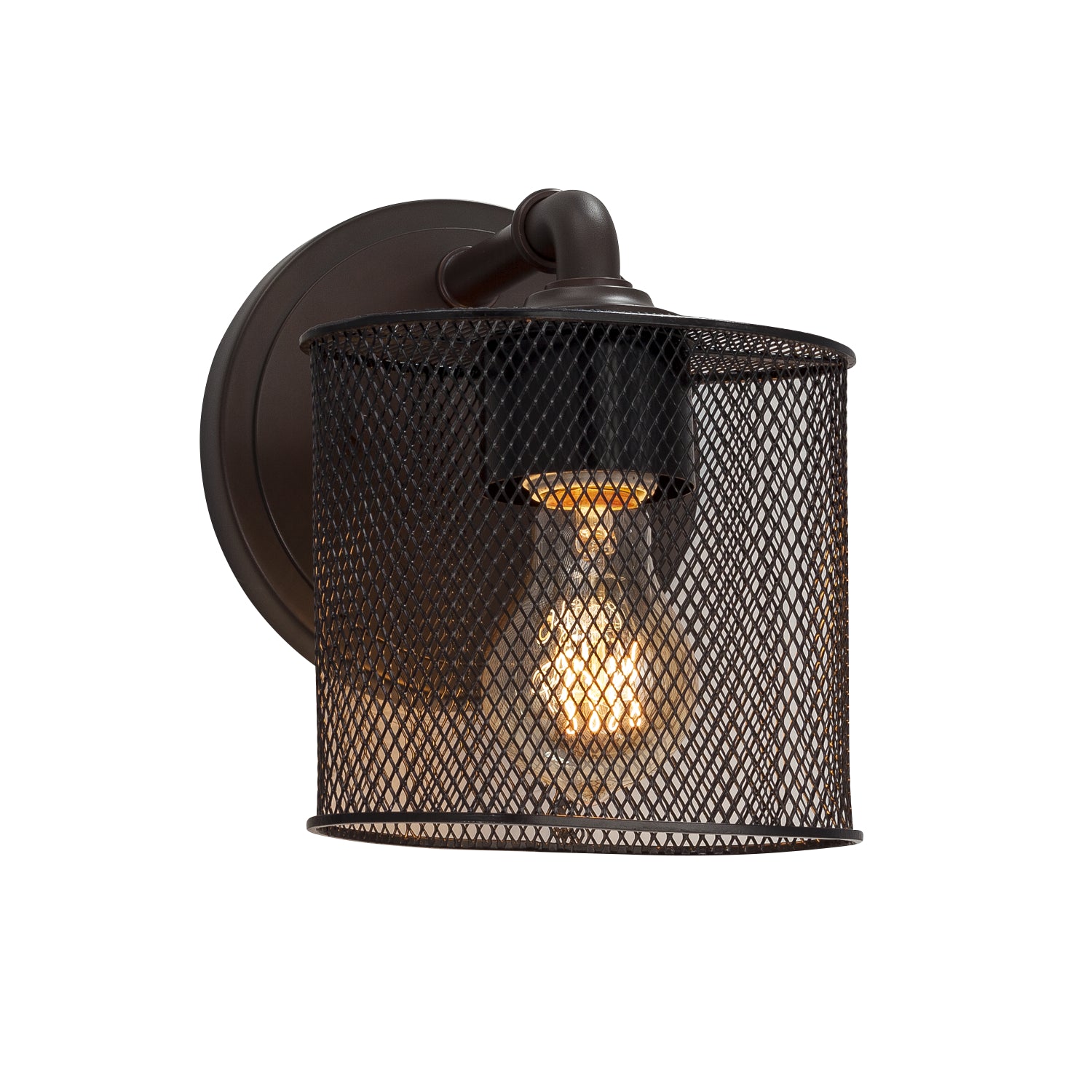 Justice Designs - MSH-8467-30-DBRZ - One Light Wall Sconce - Wire Mesh - Dark Bronze