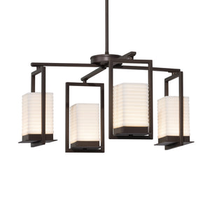 Justice Designs - PNA-7510W-SAWT-DBRZ - LED Outdoor Chandelier - Porcelina - Dark Bronze