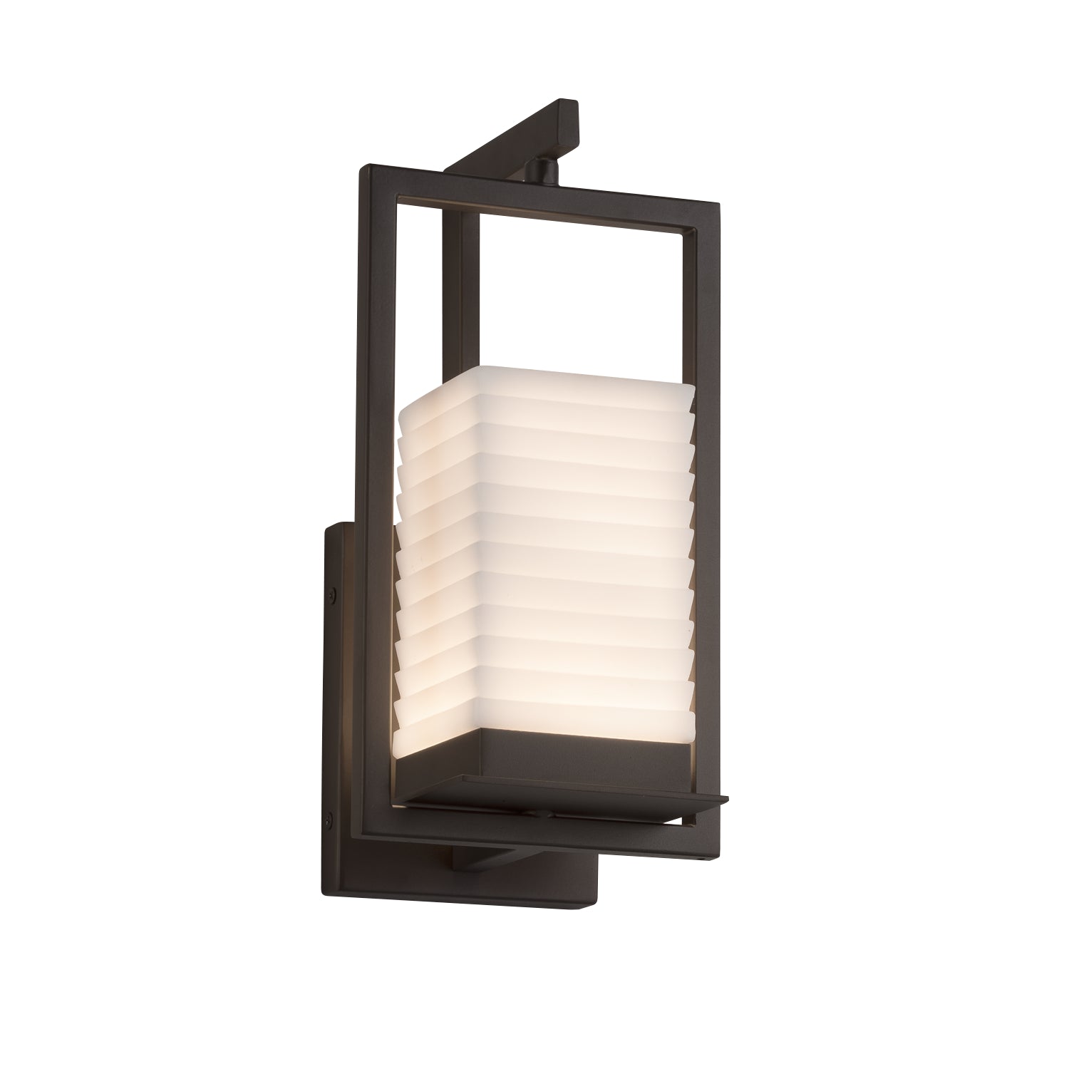 Justice Designs - PNA-7511W-SAWT-DBRZ - LED Outdoor Wall Sconce - Porcelina - Dark Bronze