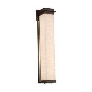 Justice Designs - PNA-7545W-WAVE-DBRZ - LED Outdoor Wall Sconce - Porcelina - Dark Bronze