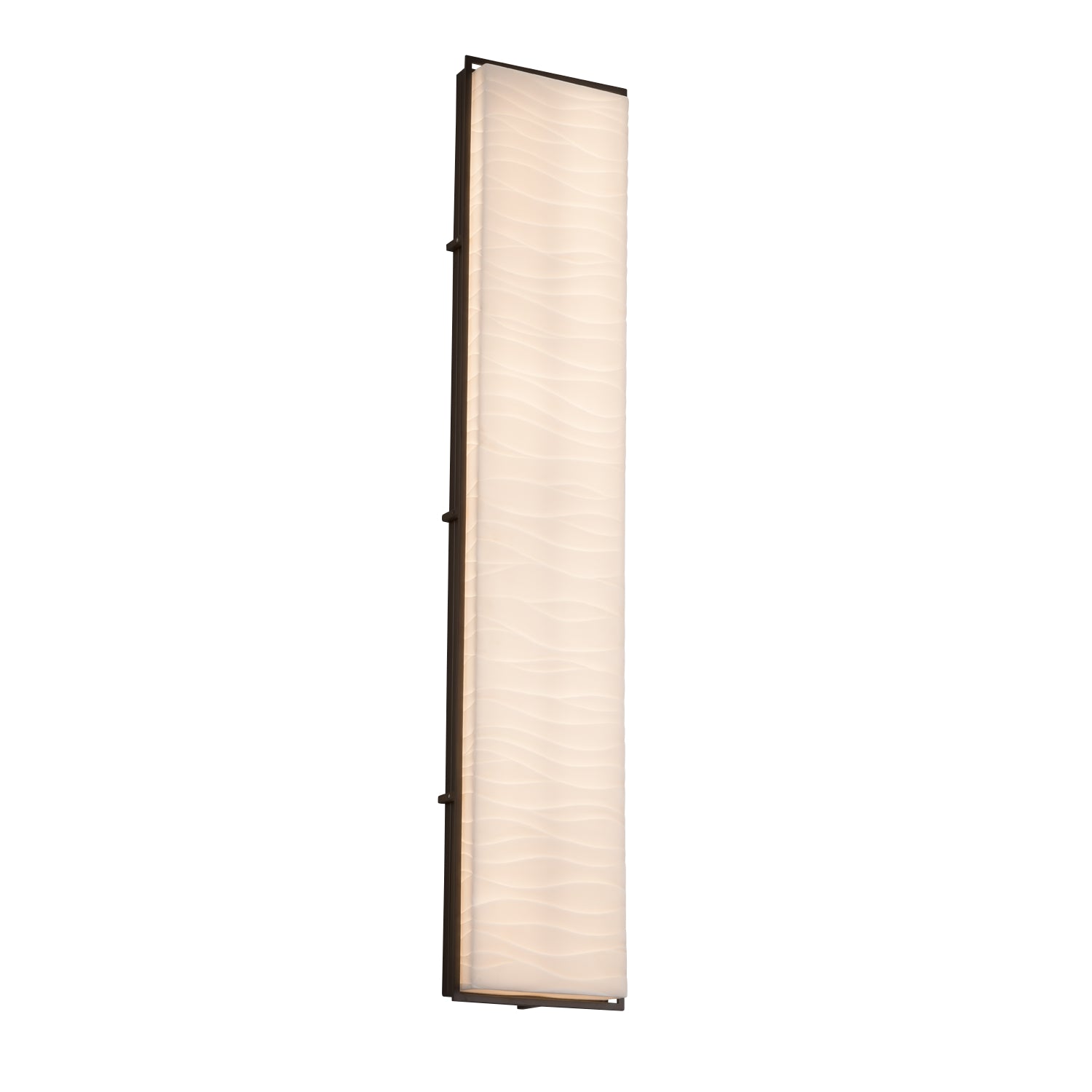 Justice Designs - PNA-7568W-WAVE-DBRZ - LED Outdoor Wall Sconce - Porcelina - Dark Bronze