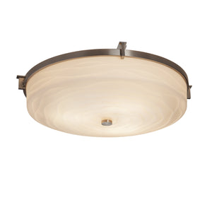 Justice Designs - PNA-8988-WAVE-NCKL - LED Flush-Mount - Porcelina - Brushed Nickel