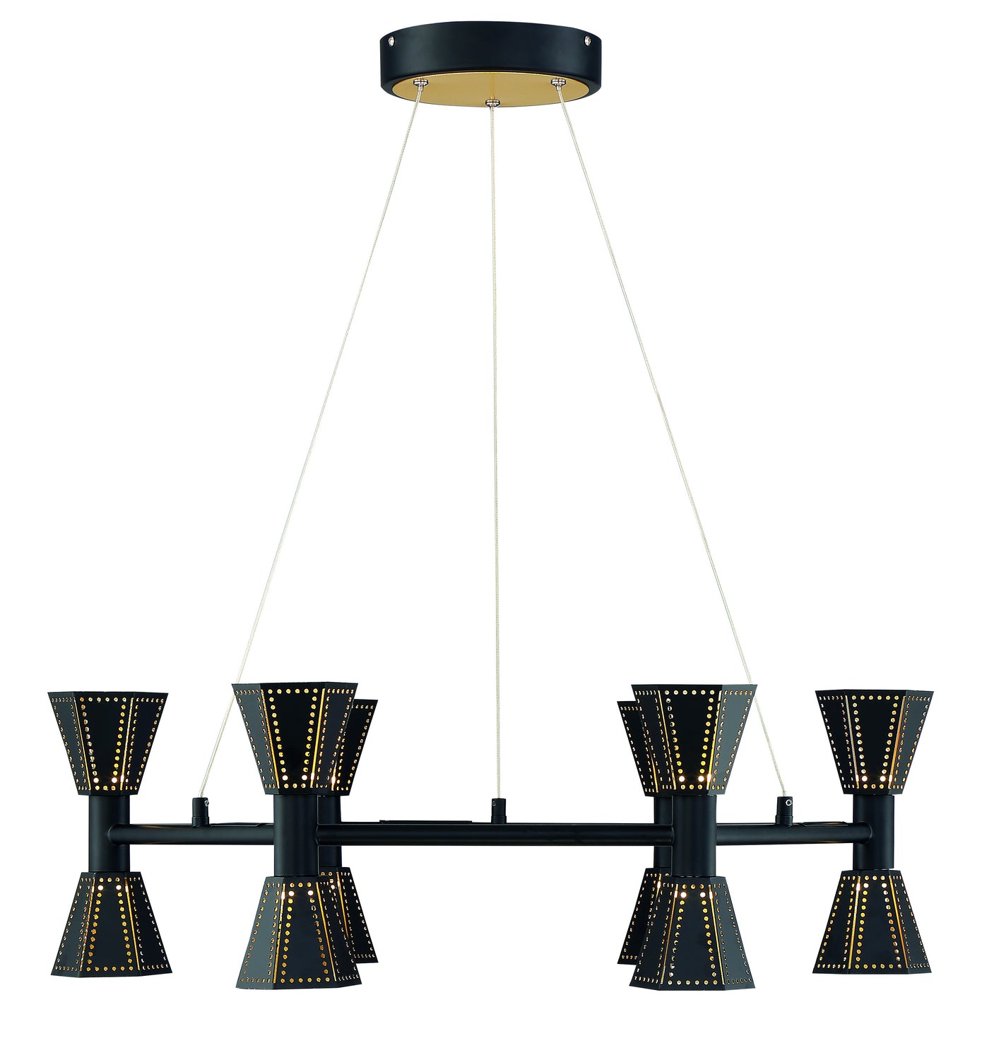 Arnsberg - 120311232 - LED Chandelier - Houston - Black / Gold