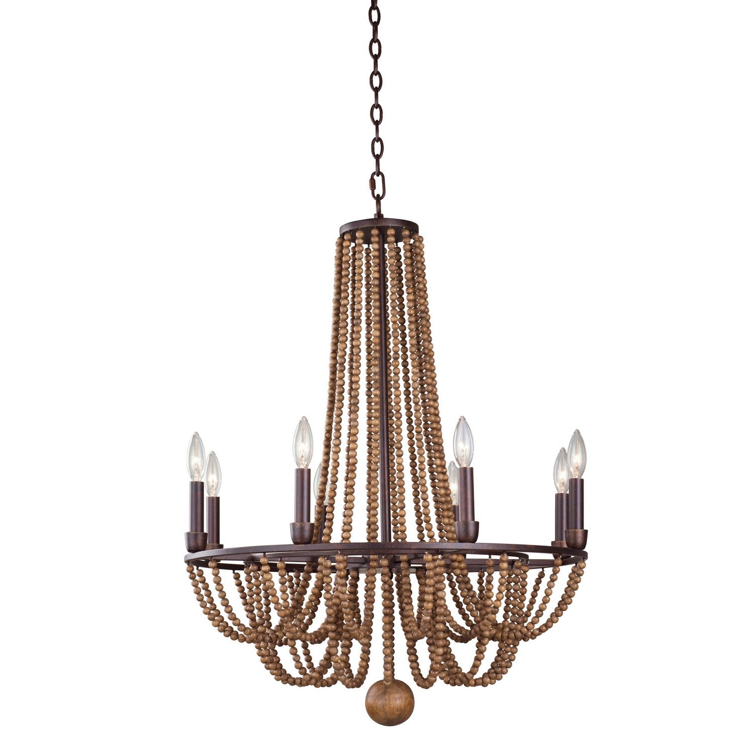 Kalco - 505271RM - Eight Light Chandelier - Beechwood - Royal Mahogany