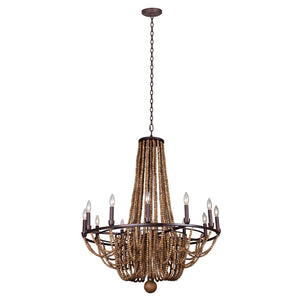 Kalco - 505272RM - 12 Light Chandelier - Beechwood - Royal Mahogany