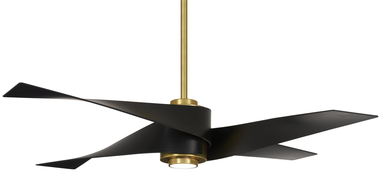 Minka Aire - F903L-SBR/MBK - 64"Ceiling Fan - Artemis Iv - Soft Brass/Matte Black