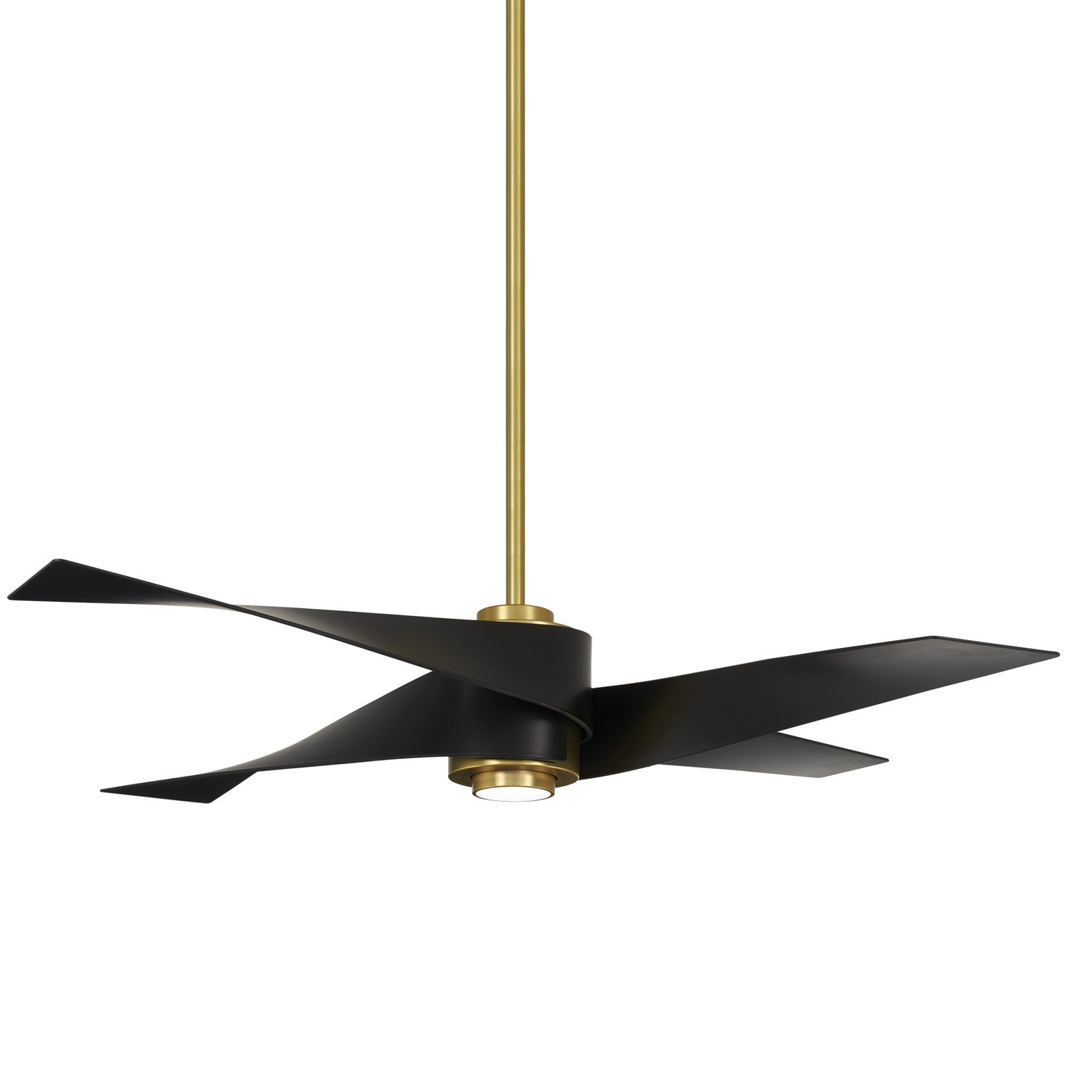 Minka Aire - F903L-SBR/MBK - 64"Ceiling Fan - Artemis IV - Soft Brass With Matte Black Blades