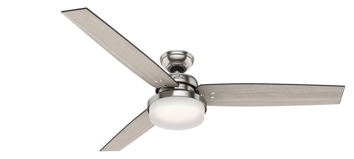 Hunter - 59459 - 60" Ceiling Fan - Sentinel - Brushed Nickel