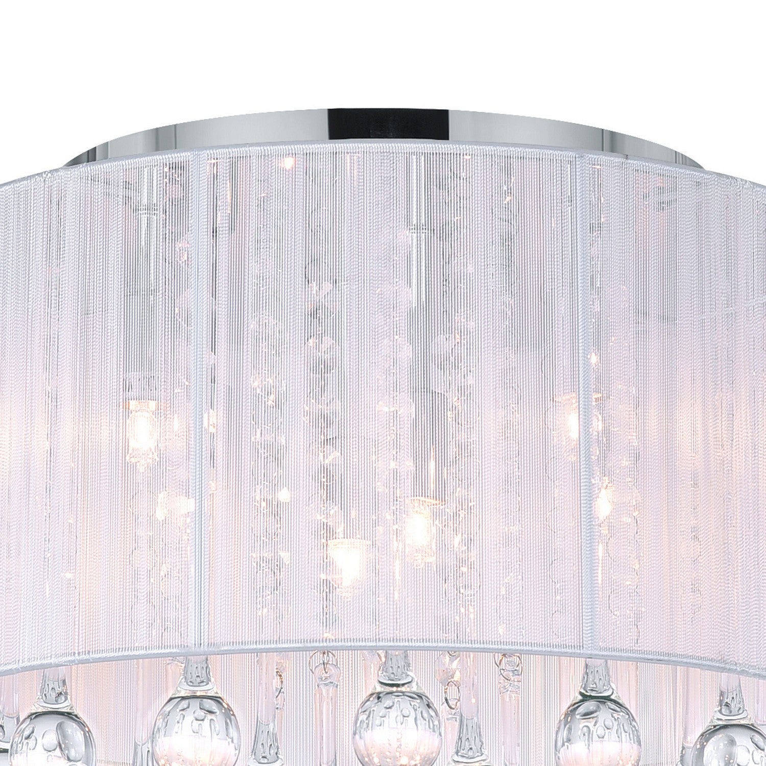 CWI Lighting - 5006C14C-R (W) - Six Light Flush Mount - Water Drop - Chrome