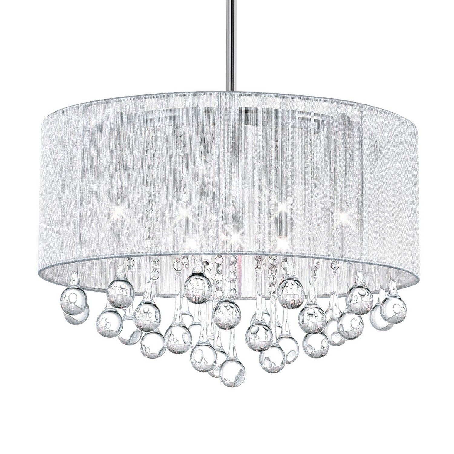 CWI Lighting - 5006P18C-R(W) - Six Light Chandelier - Water Drop - Chrome