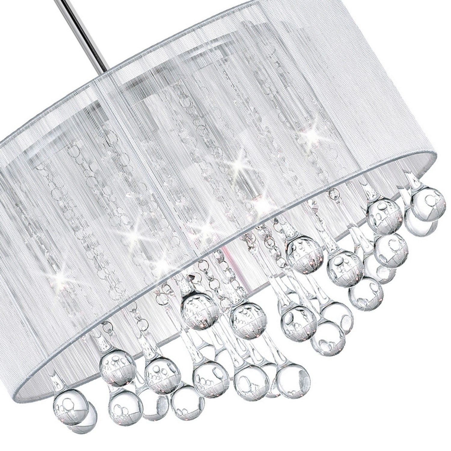 CWI Lighting - 5006P18C-R(W) - Six Light Chandelier - Water Drop - Chrome