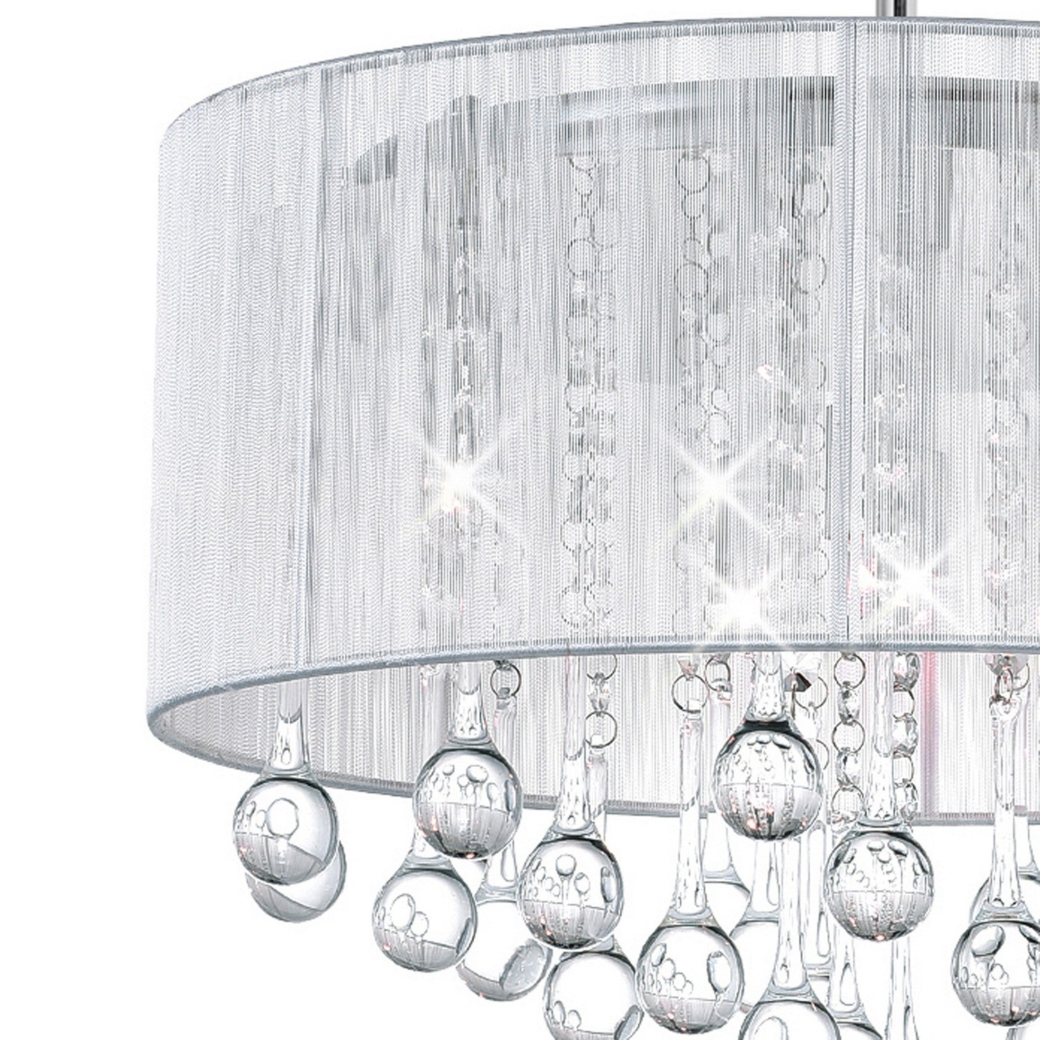 CWI Lighting - 5006P18C-R(W) - Six Light Chandelier - Water Drop - Chrome