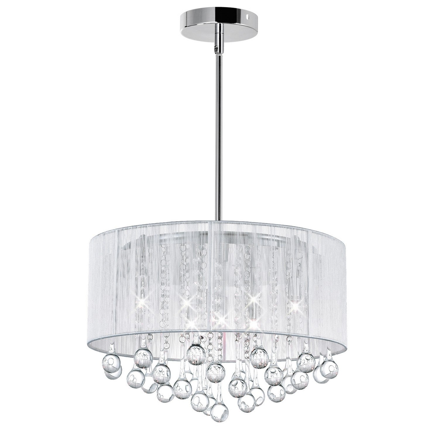 CWI Lighting - 5006P18C-R(W) - Six Light Chandelier - Water Drop - Chrome