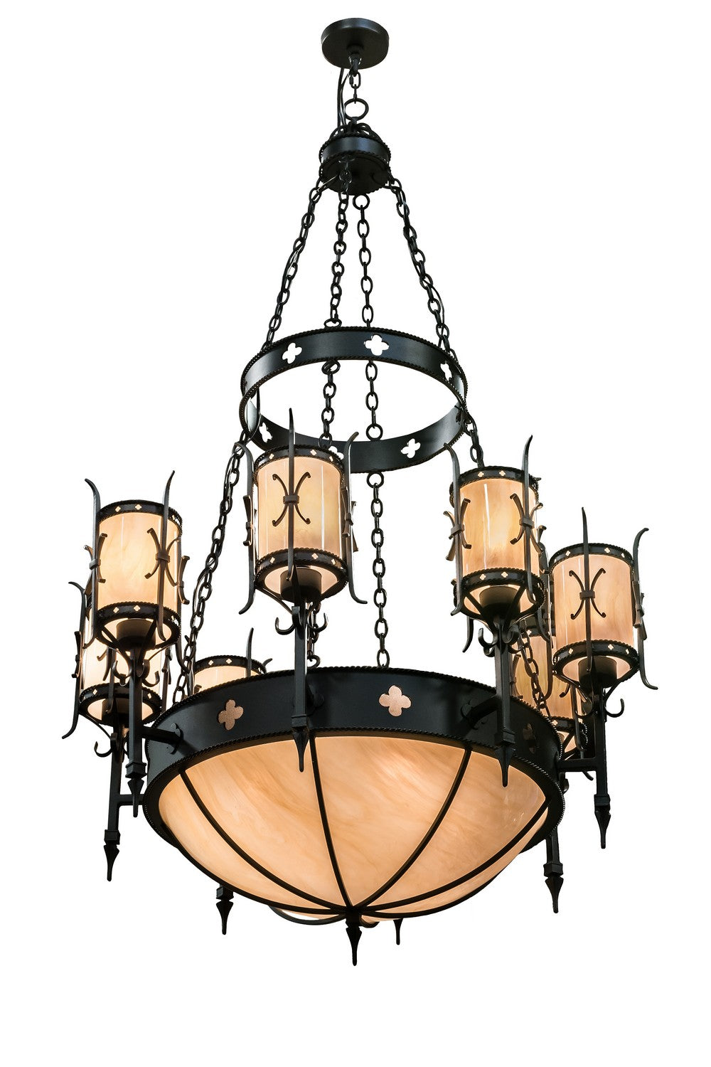 Meyda Tiffany - 164773 - 12 Light Chandelier - Sabrina - Black Textured