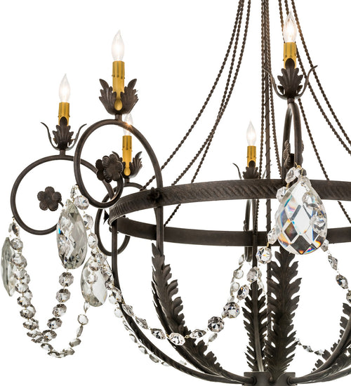 Meyda Tiffany - 167783 - Eight Light Chandelier - Antonia - Chestnut