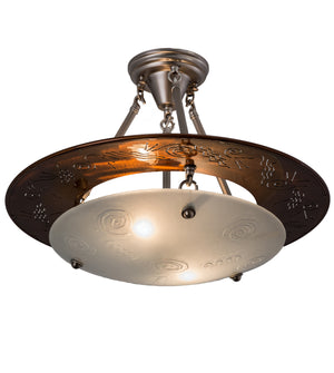 Meyda Tiffany - 170820 - Two Light Pendant - Metro - Nickel And Transparent Copper