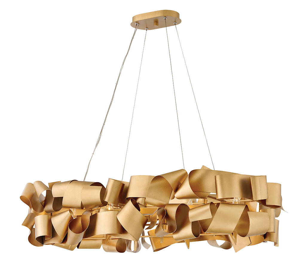 Fredrick Ramond - FR48605DXG - LED Linear Chandelier - Delfina - Deluxe Gold