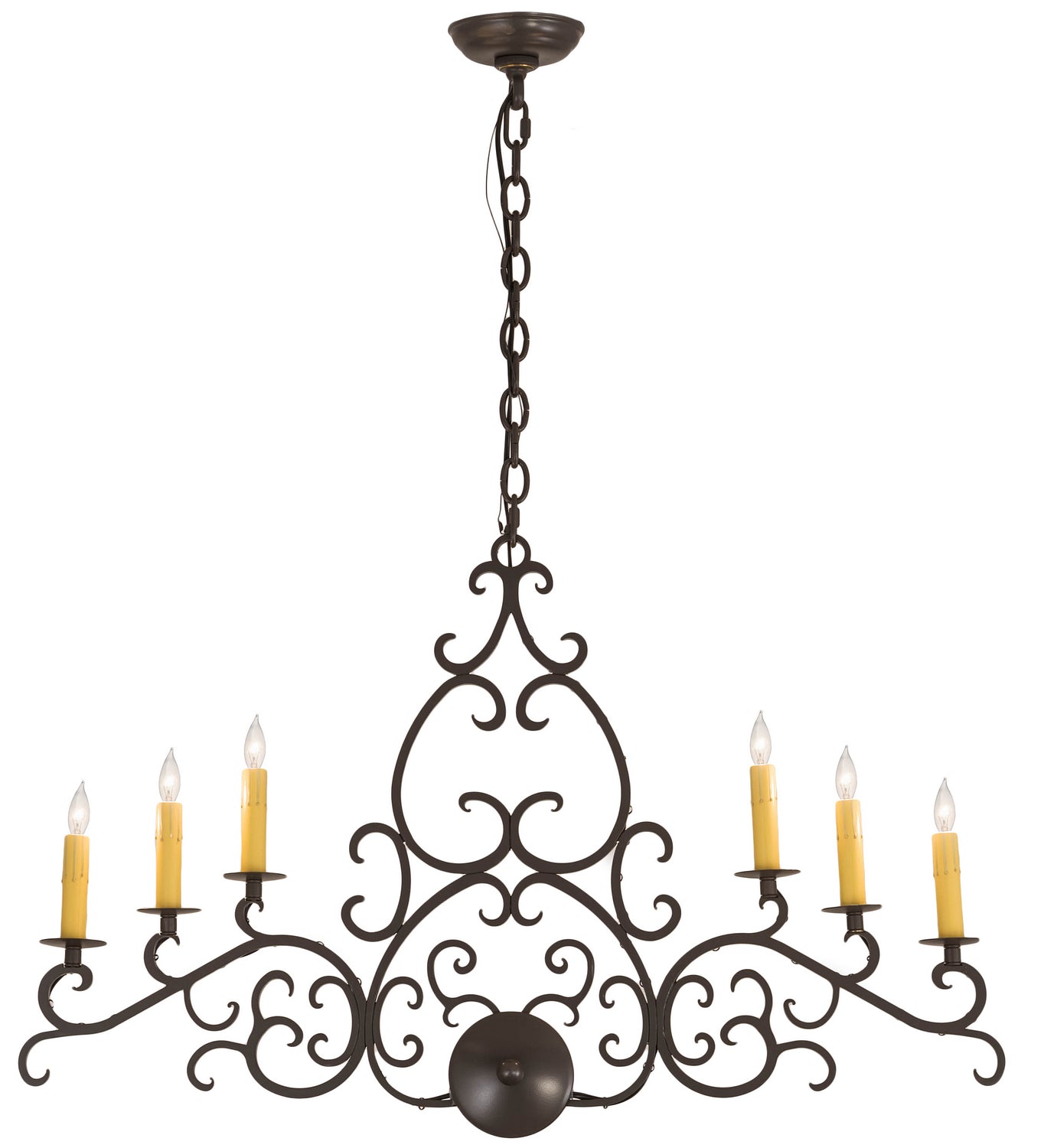 Meyda Tiffany - 194364 - Six Light Chandelier - Meredith - Timeless Bronze