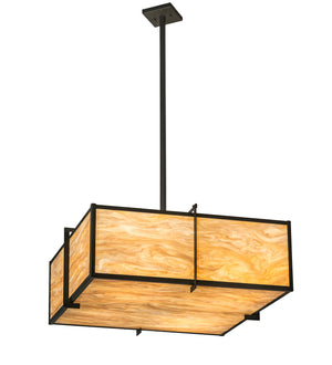 Meyda Tiffany - 195094 - Four Light Inverted Pendant - Martis - Textured Black