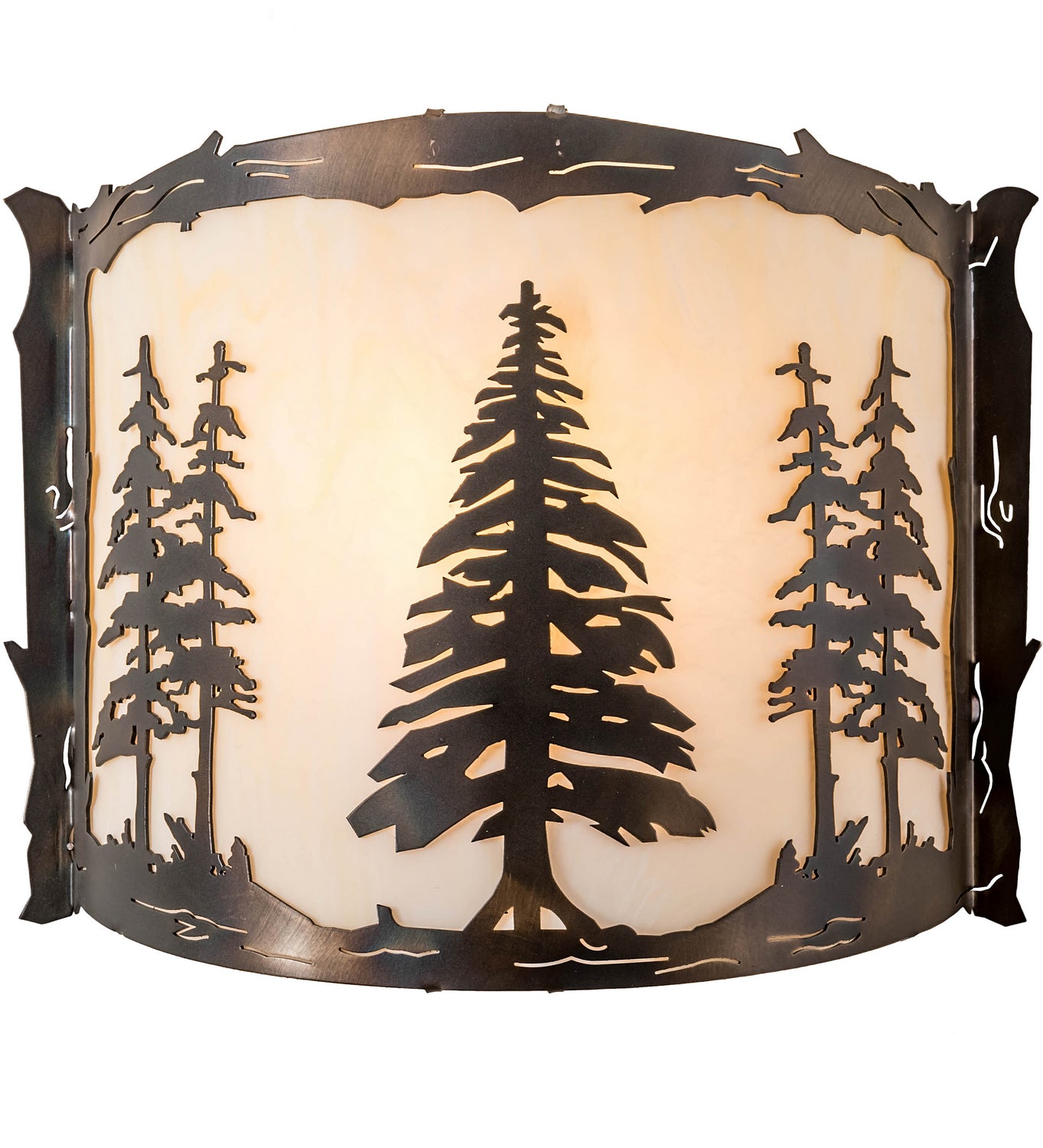 Meyda Tiffany - 197101 - One Light Wall Sconce - Tall Pines - Dark Burnished Antique Copper