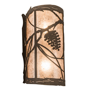 Meyda Tiffany - 200851 - Two Light Wall Sconce - Whispering Pines - Distressed Chestnut