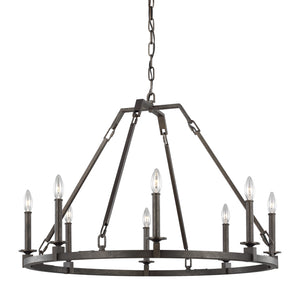 Visual Comfort Studio - F3214/8SMS - Eight Light Chandelier - Landen - Smith Steel