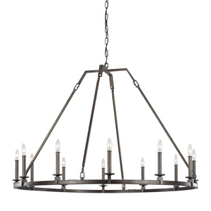 Visual Comfort Studio - F3216/12SMS - 12 Light Chandelier - Landen - Smith Steel