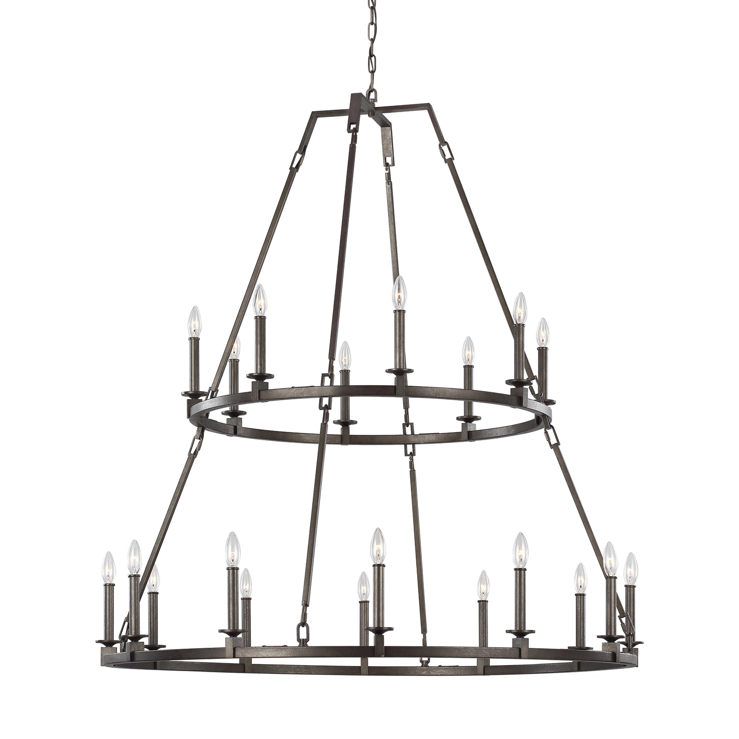 Visual Comfort Studio - F3217/20SMS - 20 Light Chandelier - Landen - Smith Steel