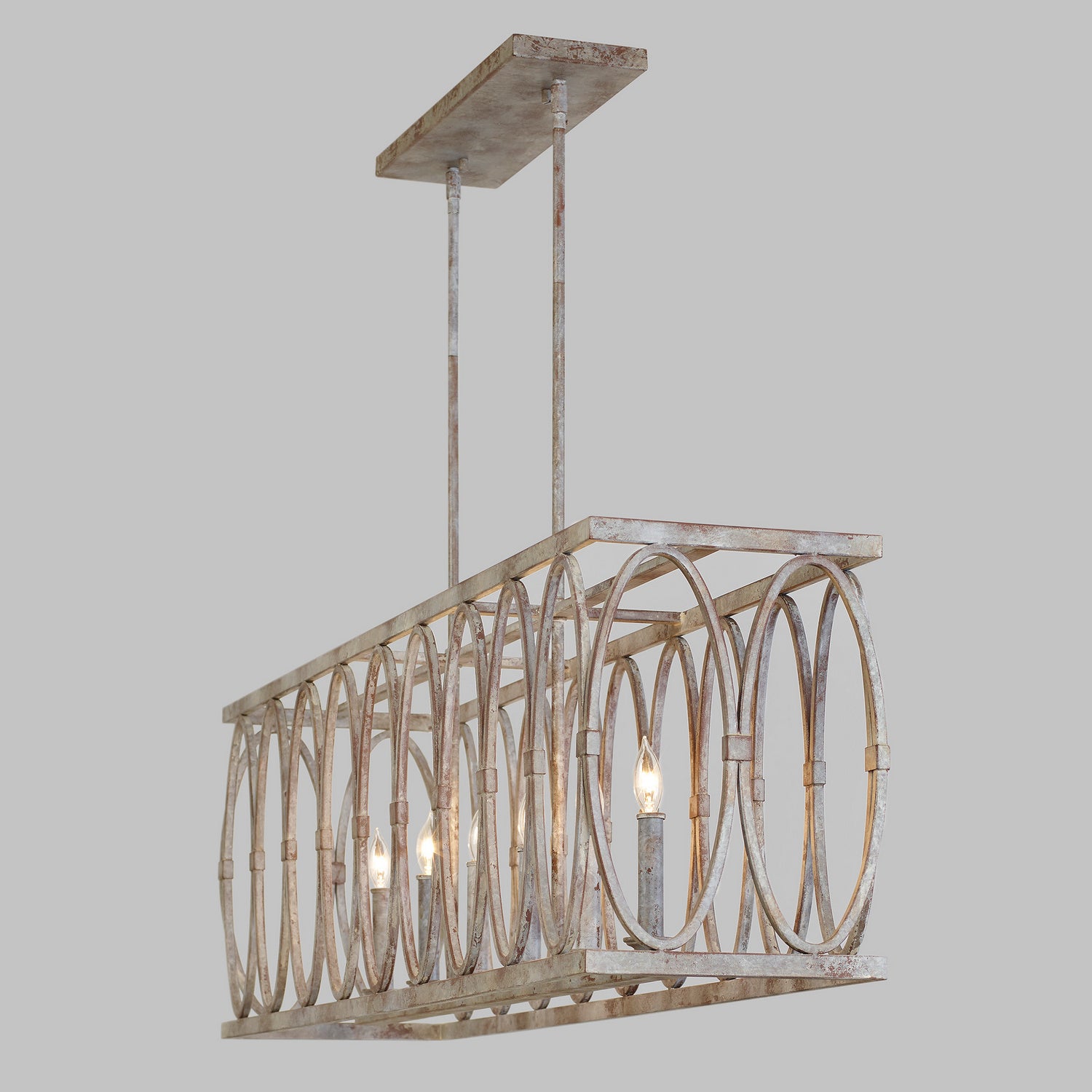 Visual Comfort Studio - F3224/6DA - Six Light Linear Chandelier - Patrice - Deep Abyss