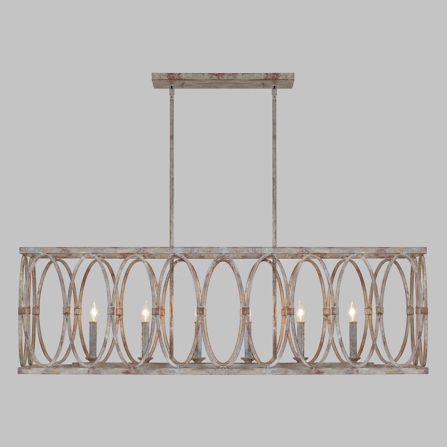 Visual Comfort Studio - F3224/6DA - Six Light Linear Chandelier - Patrice - Deep Abyss