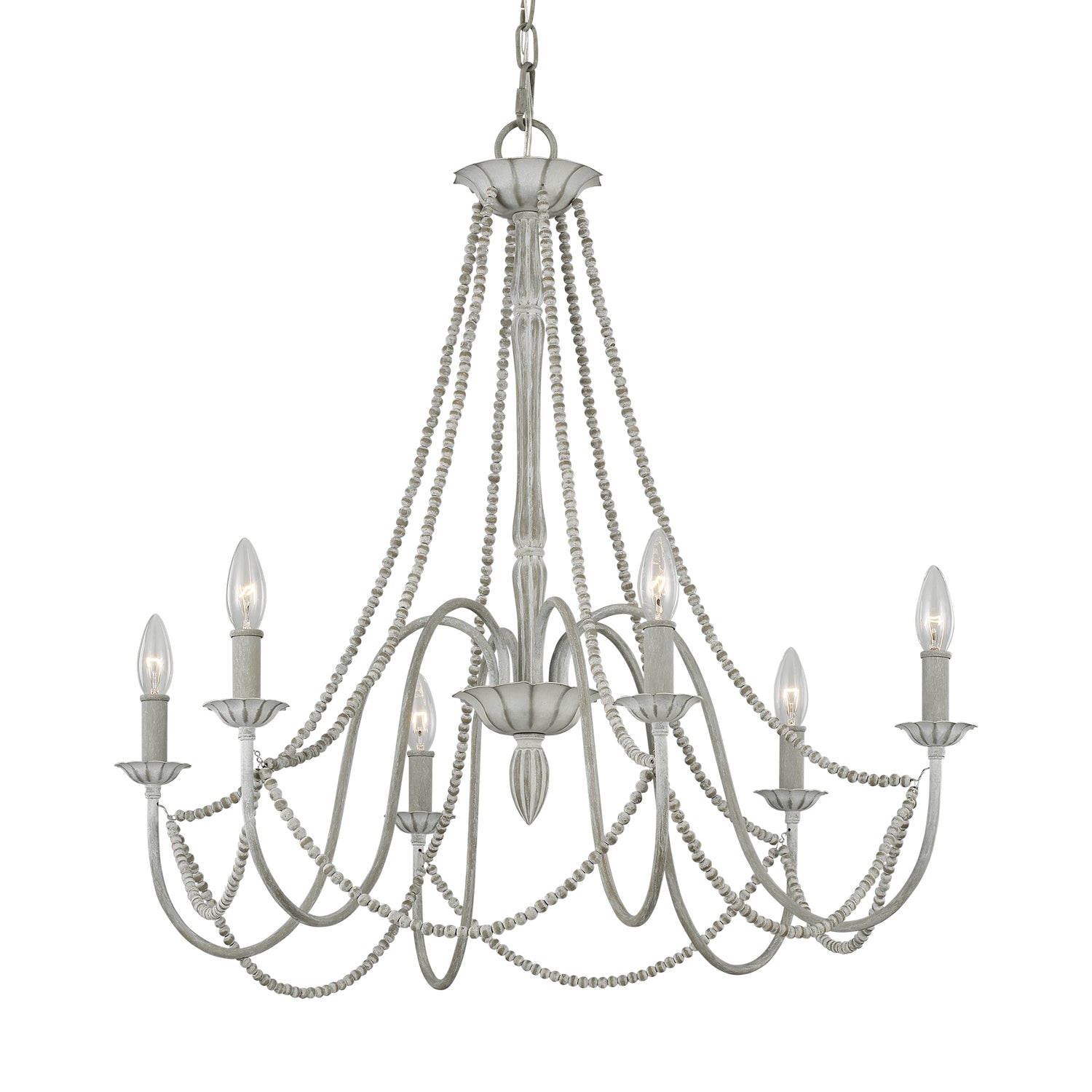 Visual Comfort Studio - F3240/6WGR - Six Light Chandelier - Maryville - Washed Grey