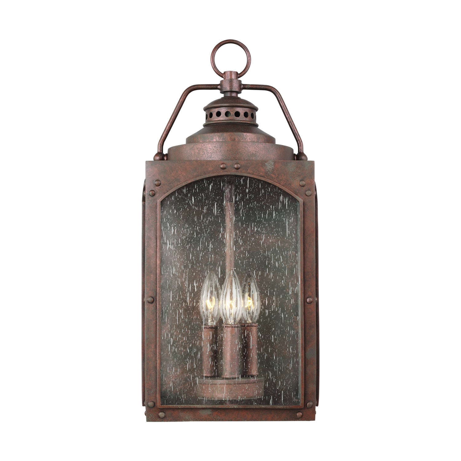 Generation Lighting. - OL14372CO - Three Light Outdoor Wall Lantern - Randhurst - Copper Oxide