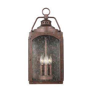 Generation Lighting. - OL14372CO - Three Light Outdoor Wall Lantern - Randhurst - Copper Oxide