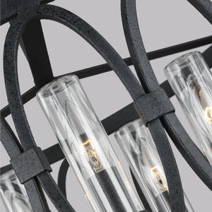 Visual Comfort Studio - OLF3222/5DWZ - Five Light Outdoor Chandelier - Patrice - Dark Weathered Zinc