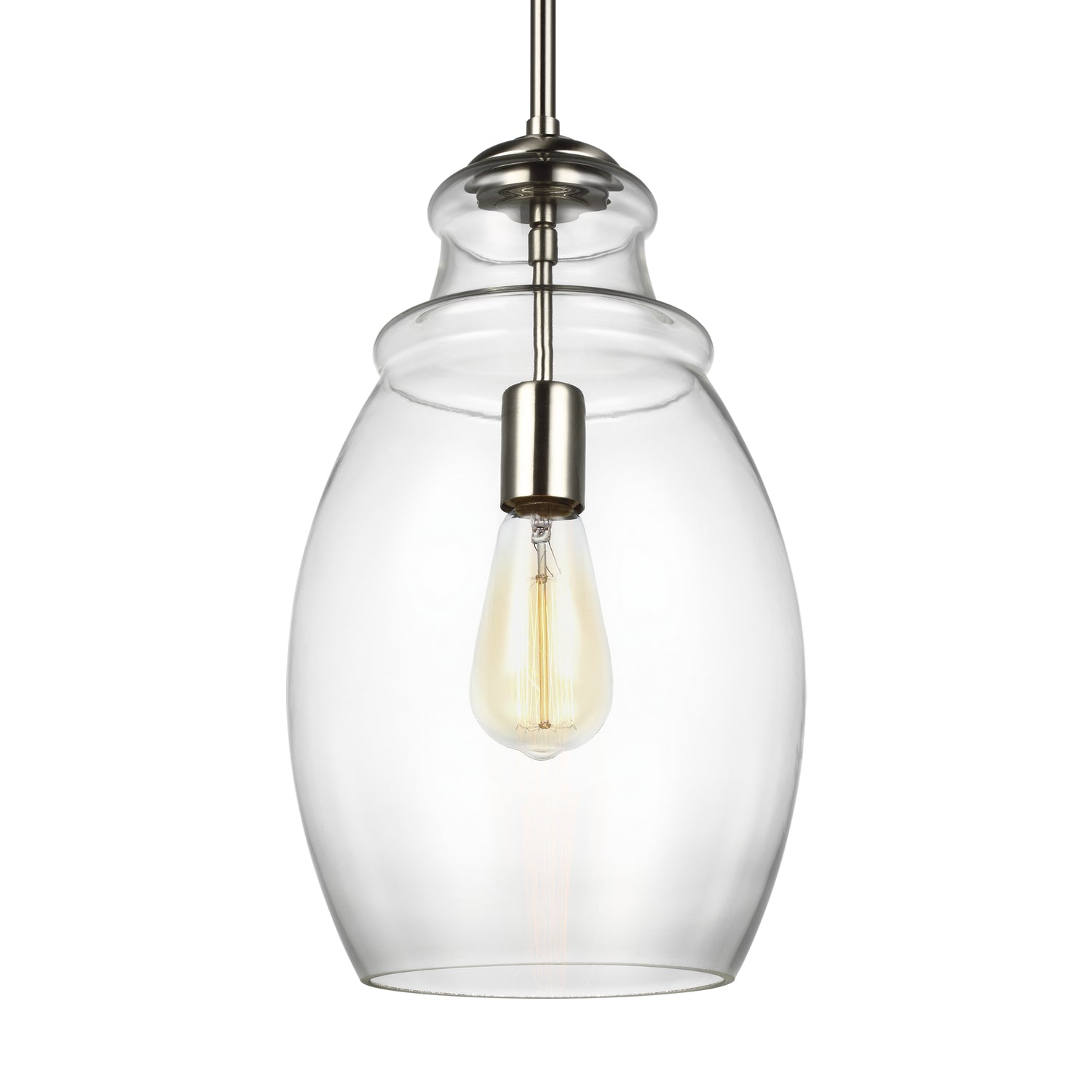 Generation Lighting. - P1484SN - One Light Pendant - Marino - Satin Nickel