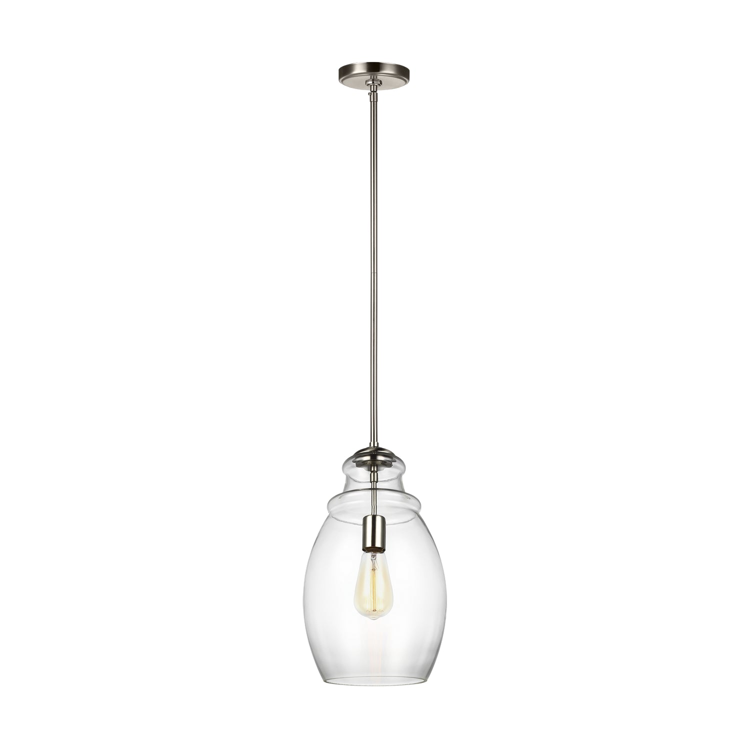 Generation Lighting. - P1484SN - One Light Pendant - Marino - Satin Nickel