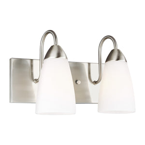 Generation Lighting. - 4420202-962 - Two Light Wall / Bath - Seville - Brushed Nickel