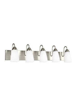 Generation Lighting. - 4420205-962 - Five Light Wall / Bath - Seville - Brushed Nickel